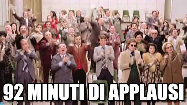 Risultati immagini per 90 minuti di applausi