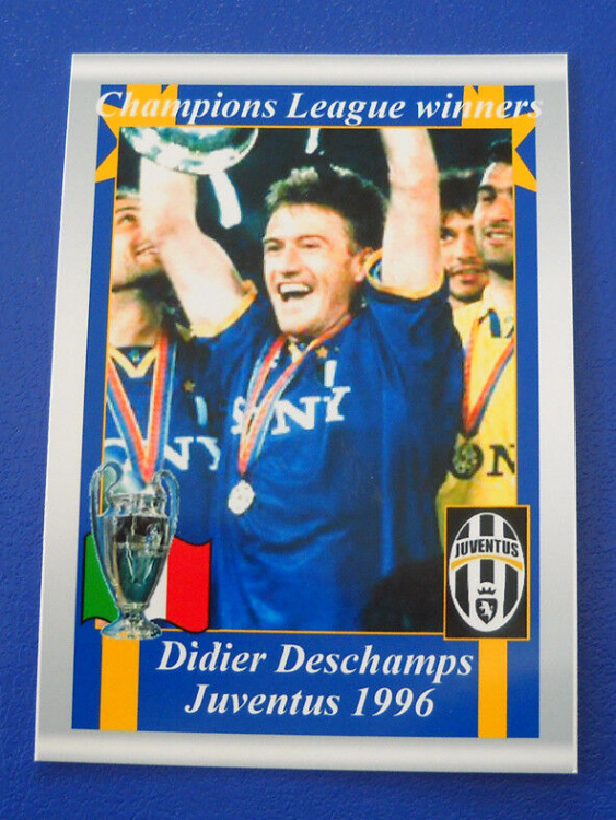 FIGURINA/CARD CHAMPIONS LEAGUE WINNERS - JUVENTUS 1996 - DESCHAMPS