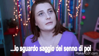 Sguardo saggio del senno di poi on Make a GIF