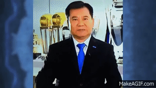 Zhang Jindong, il nuovo proprietario dell'Inter, urla “Fozza Inda!”. Guarda  il video… è uno spasso on Make a GIF