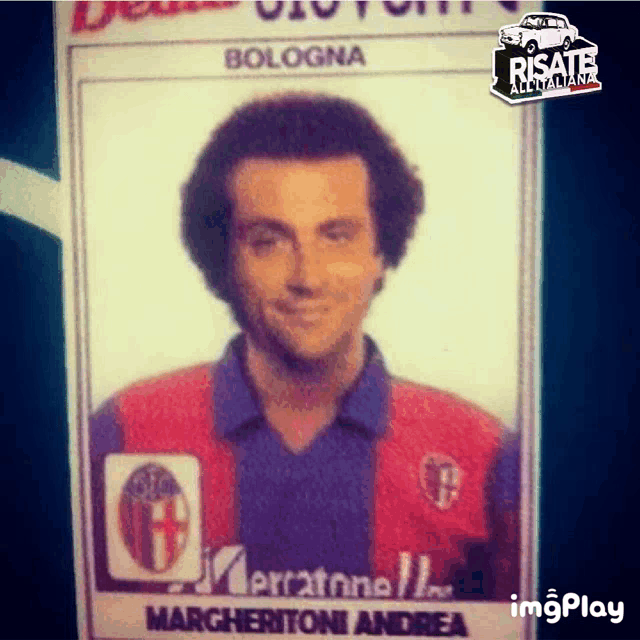 a photo of a man with the name margherita on it