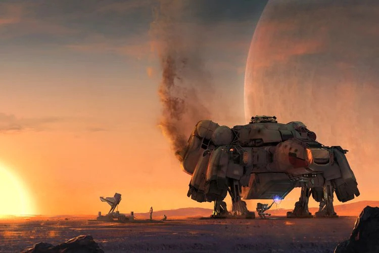 Le illustrazioni di Starfield mischiano elementi tecnologici realistici a fantascienza pura