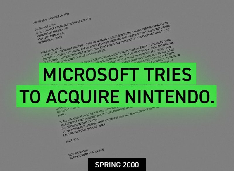 Microsoft, la lettera del tentativo di acquisizione di Nintendo