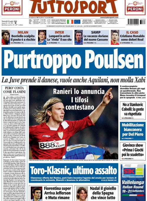 Nicola Negro on X: "@guido_vaciago "Purtroppo Poulsen" uno dei migliori  titoli in assoluto di #Tuttosport. https://t.co/FGC150SZ0X" / X