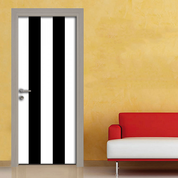Adesivo per Porta – Righe bianco nere | QuadriperArredare.it