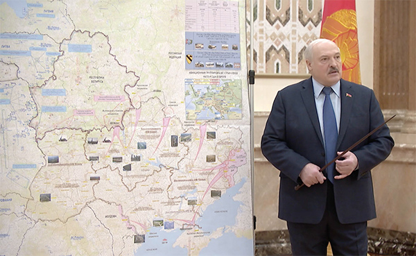 bne IntelliNews - President of Belarus reveals Russian invasion plans in  viral video
