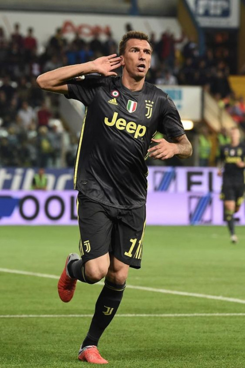 01/09/2018 - campionato di calcio serie A / Parma-Juventus / foto Matteo Gribaudi/Image Sport nella foto: esultanza gol Mario Mandzukic