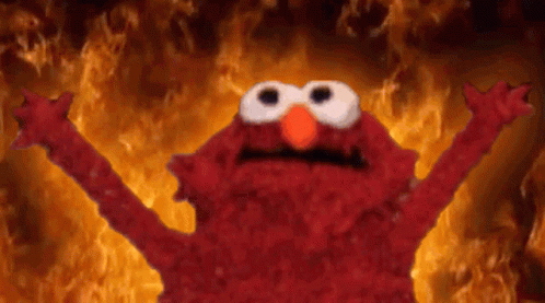 Burn Muppet GIF - Burn Muppet Elmo - Discover & Share GIFs