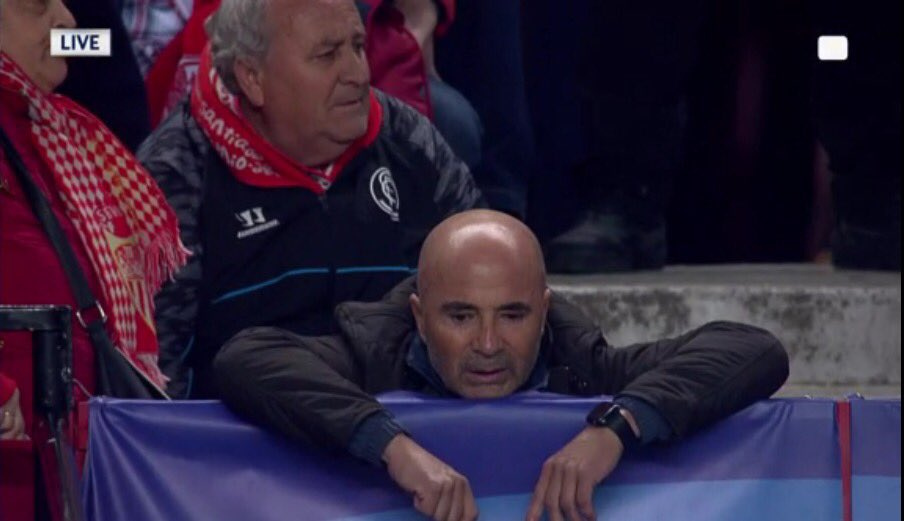 Archie Rhind-Tutt on Twitter: "Sevilla coach Jorge Sampaoli after Juve  score their second. Ouch. https://t.co/jOu52CLSqm" / Twitter